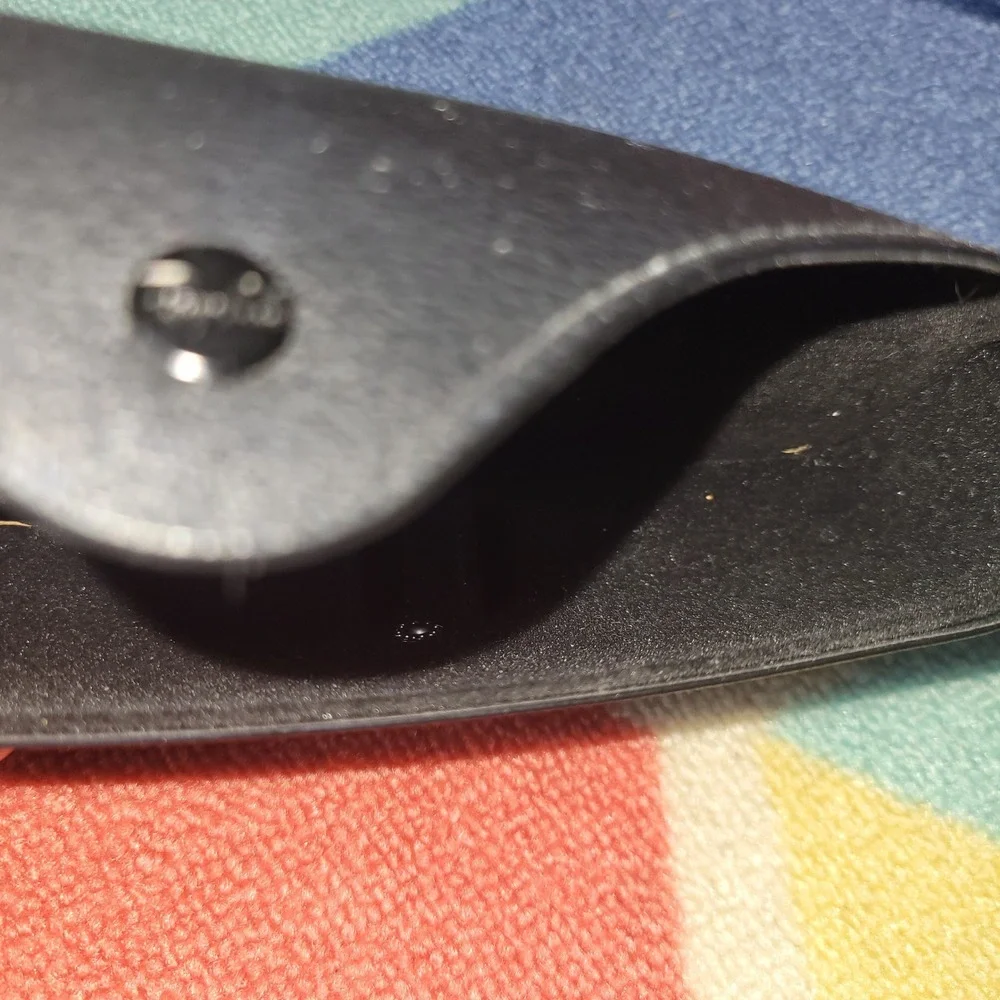 Ray-Ban‎ Black Sunglasses Case Luxottica Snap Closure Faux Leather Accessory
